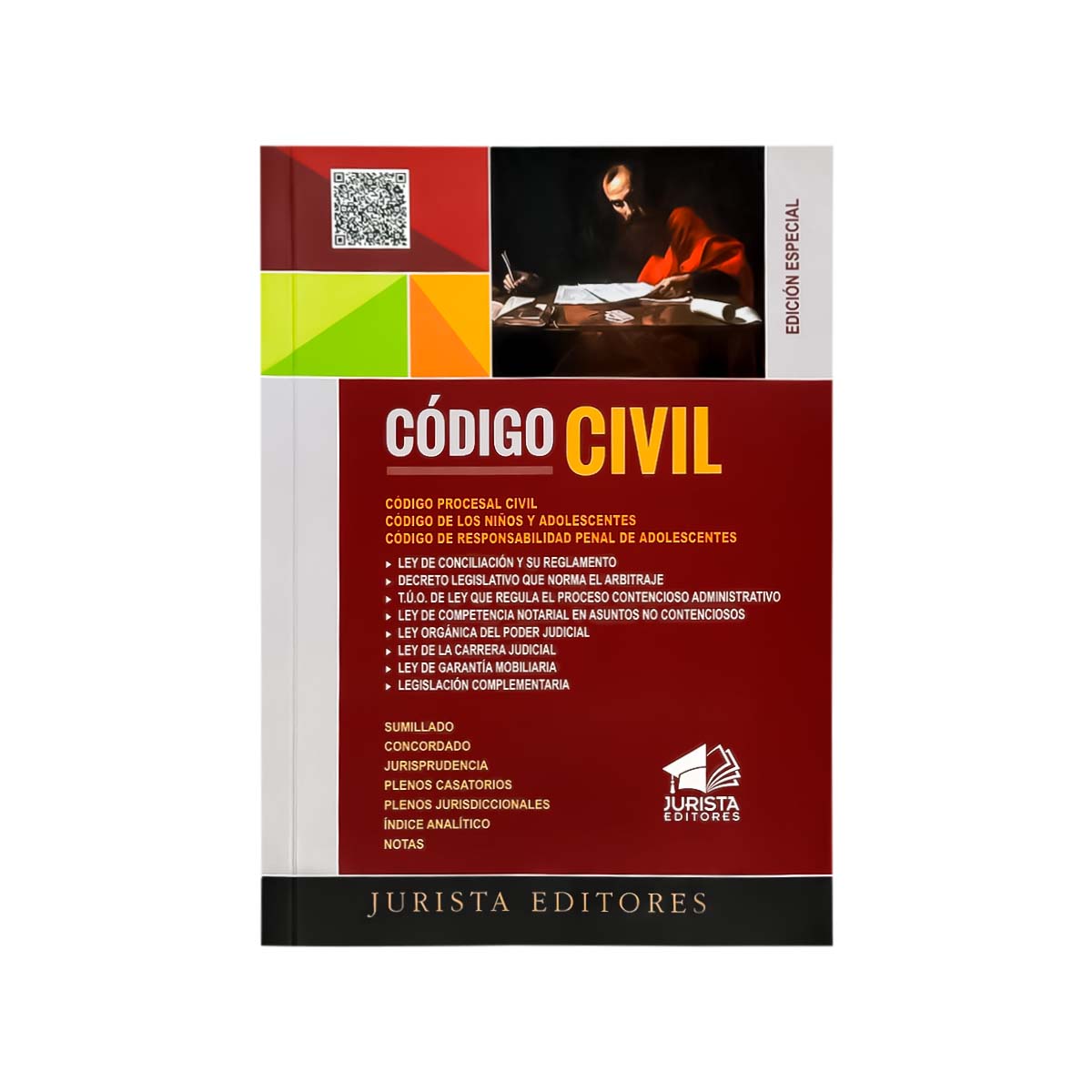Cubierta del libro Código Civil Peruano Actualizado Jurista Editores (Tapa Blanda).