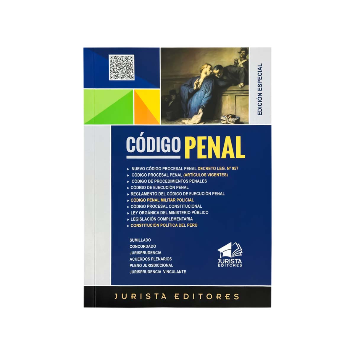 Cubierta del libro Código Penal Peruano Actualizado Jurista Editores (Tapa Blanda).