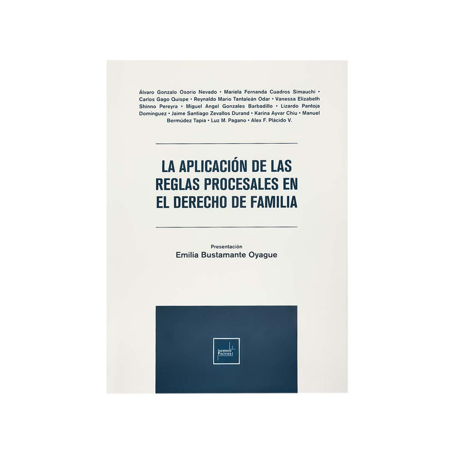 Cubierta del libro La Aplicación de las Reglas Procesales en el Derecho de Familia.