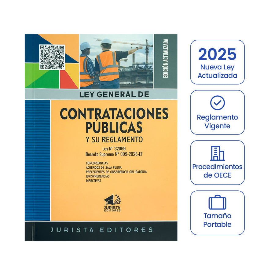Cubierta del libro Ley General de Contrataciones Públicas y su Reglamento (Ley 32069 y D.S. 344 009-2025-EF).