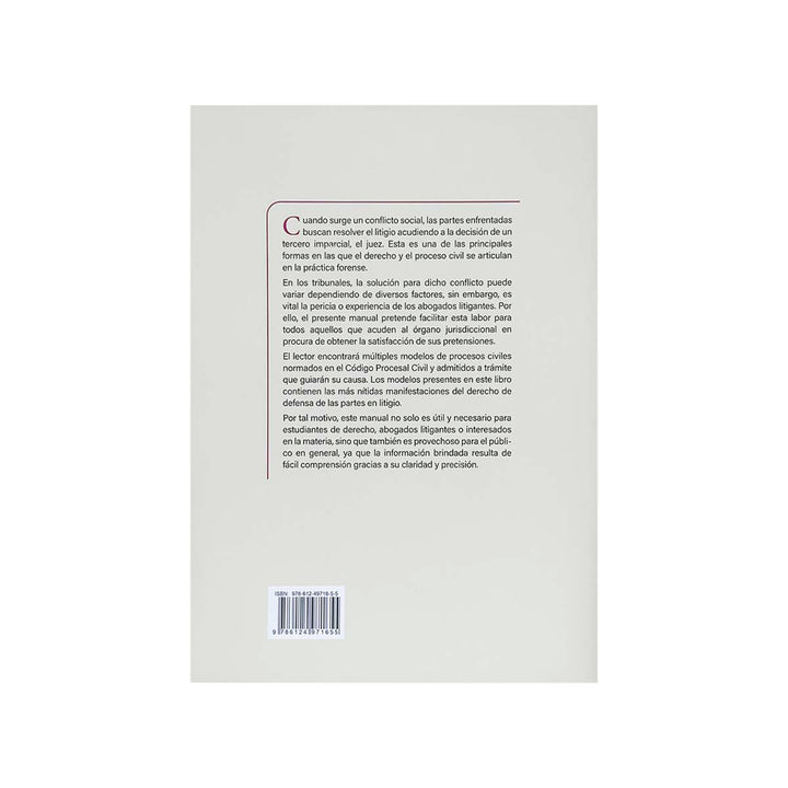 Contracubierta del libro Práctica Forense del Proceso Civil.