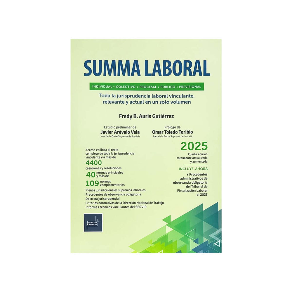 Cubierta del  libro Summa Laboral.