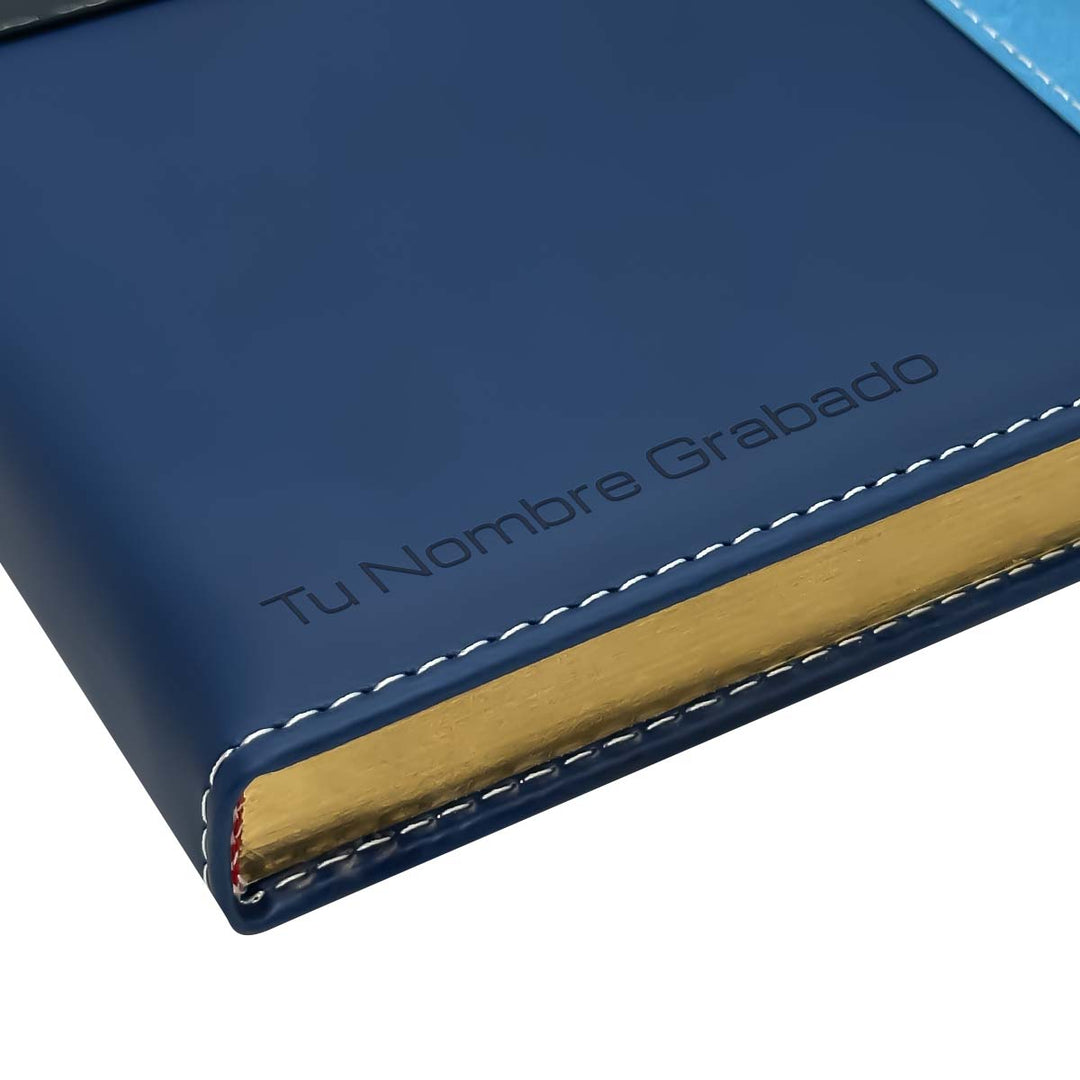 Agenda con Calculadora 2025 Azul + Grabado Personalizado