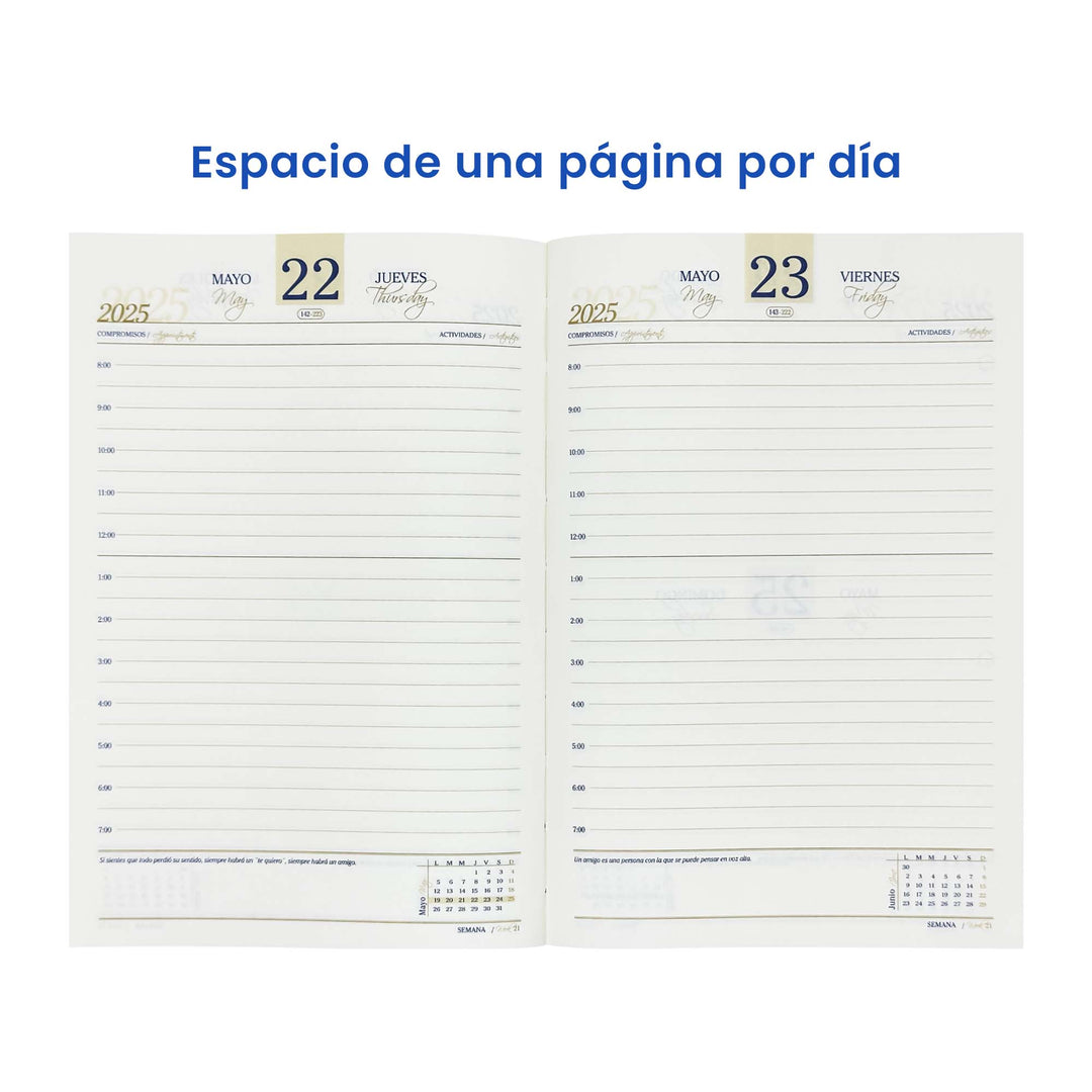 Agenda con Calculadora 2025 Negra + Grabado Personalizado