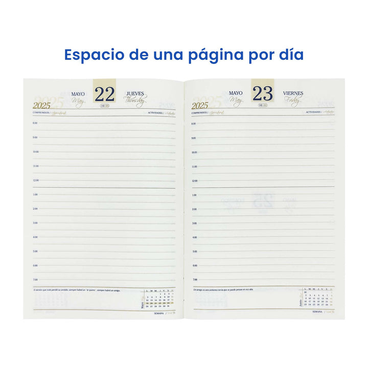 Agenda con Calculadora 2025 Azul + Grabado Personalizado