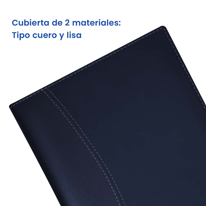 Agenda Ejecutiva 2025 Azul Marino Clásica + Grabado Personalizado