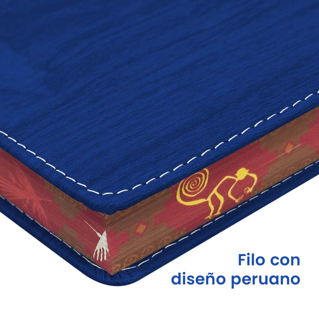 Filo de Agenda Ejecutiva 2026 Azul Amaderada (A5) + Grabado Personalizado.