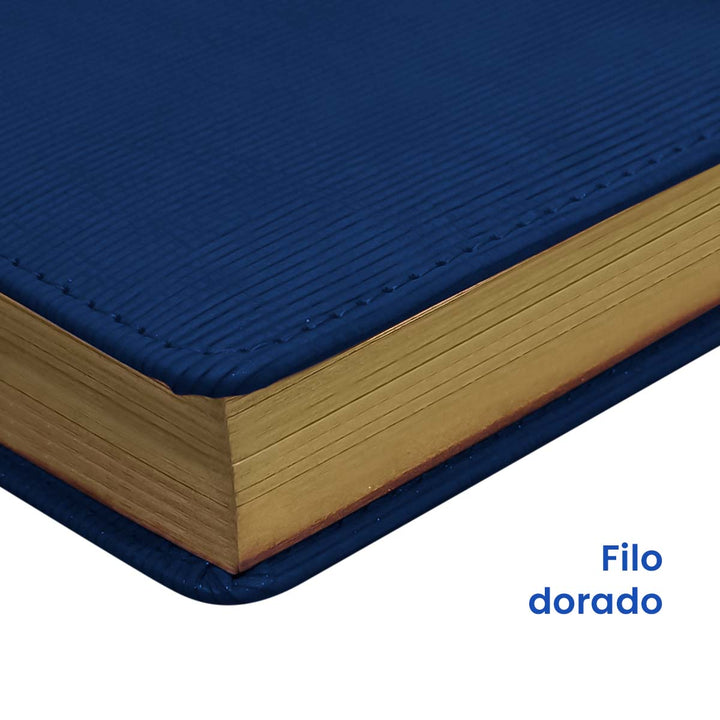 Filo de Agenda Ejecutiva 2026 Azul Anillo (A5) + Grabado Personalizado.