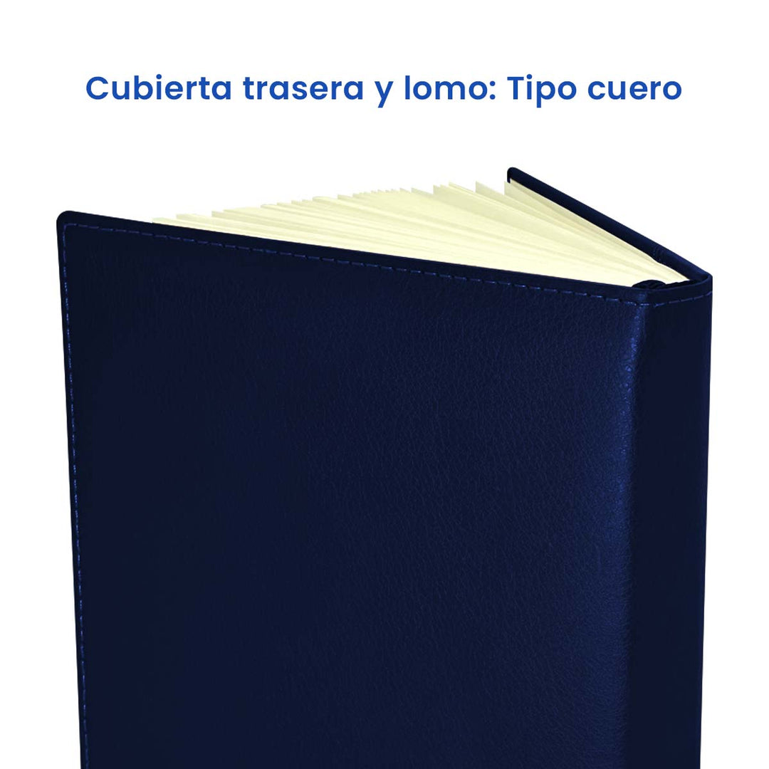 Cubierta trasera de Agenda Ejecutiva 2026 Azul Clásica + Grabado Personalizado