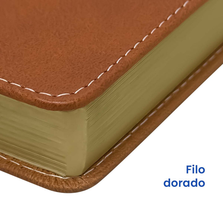 Filo de Agenda Ejecutiva 2026 Marrón Jaspeada + Grabado Personalizado.