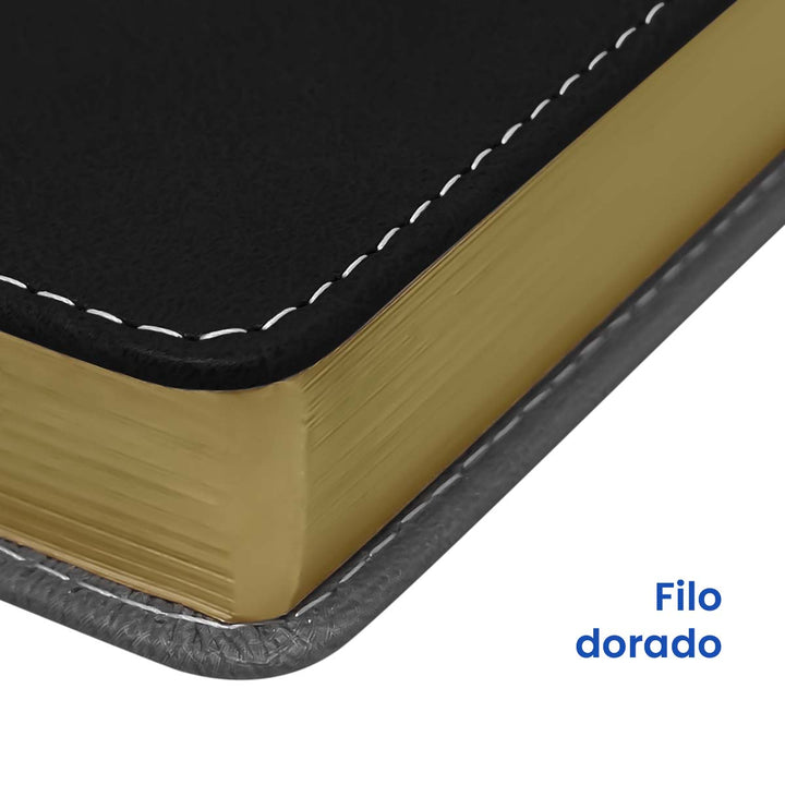 Filo de Agenda Ejecutiva 2026 Negra Jaspeada + Grabado Personalizado.