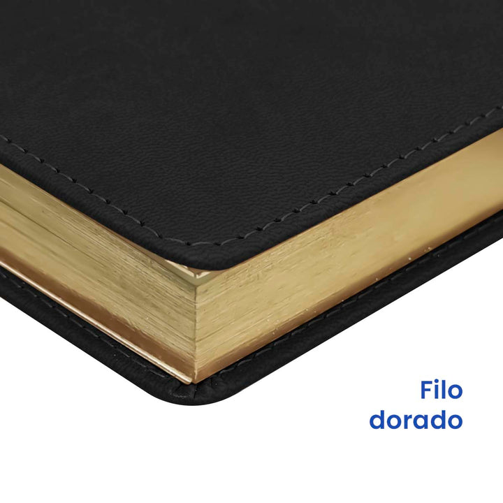 Filo de Agenda Ejecutiva 2026 Negra Mate (A5) + Grabado Personalizado.
