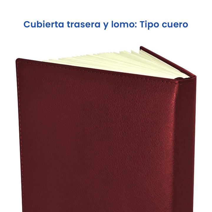 Cubierta trasera de Agenda Ejecutiva 2026 Roja Clásica + Grabado Personalizado