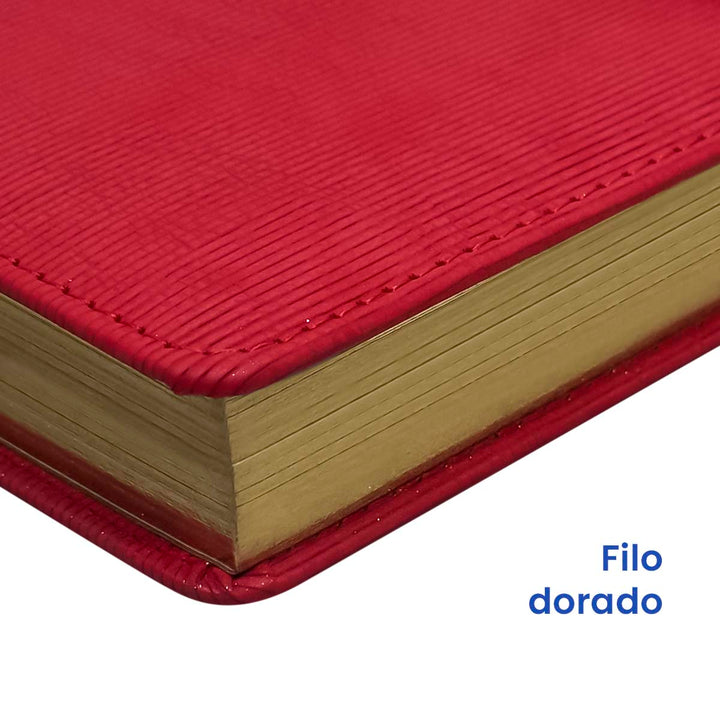 Filo de Agenda Ejecutiva 2026 Roja Anillo (A5) + Grabado Personalizado.