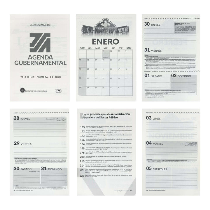 Agenda Gubernamental 2026 + Grabado Personalizado