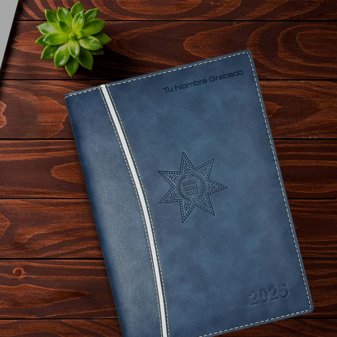 Agenda para Abogado 2025 Azul Acero + Grabado Personalizado