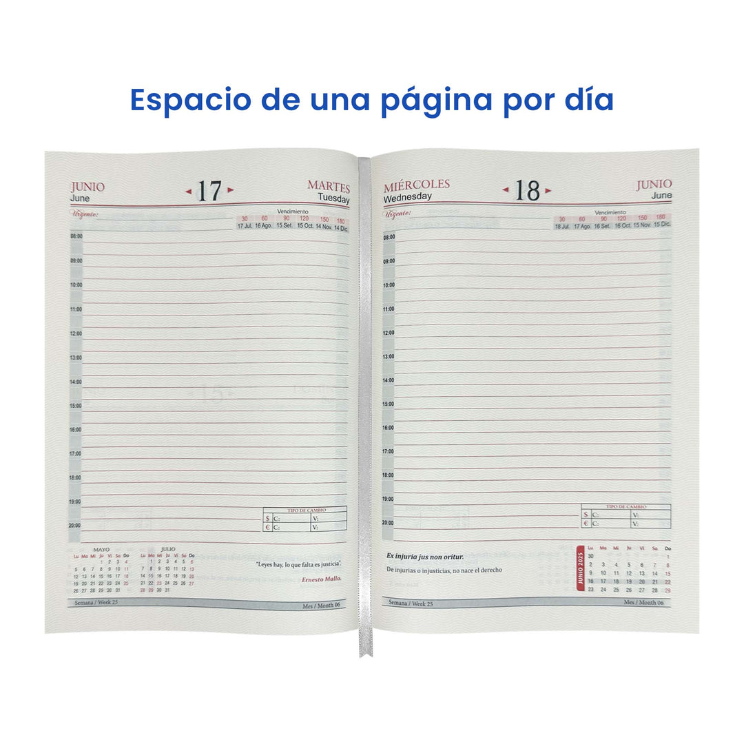 Agenda para Abogado 2025 Azul Celeste + Grabado Personalizado