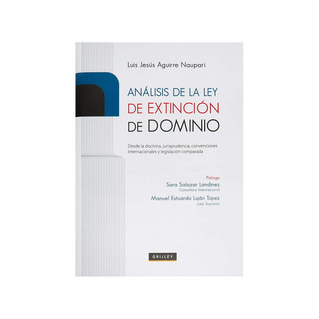 Cubierta del libro Análisis de la Ley de Extinción de Dominio.