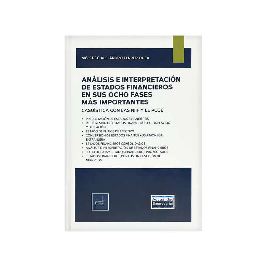 Cubierta del libro Análisis e Interpretación de Estados Financieros en sus Ocho Fases más Importantes.