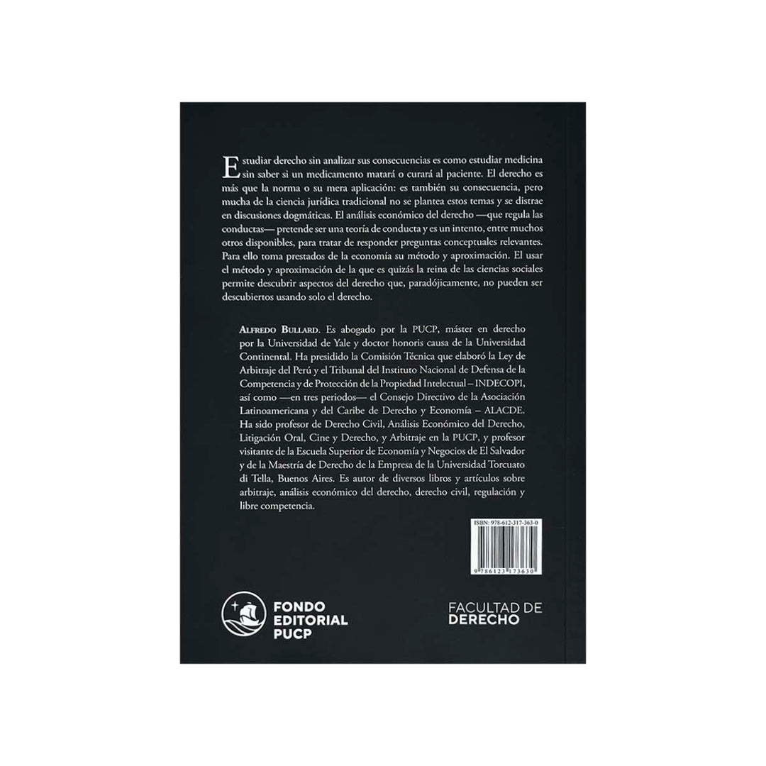 Contracubierta del libro Análisis Económico del Derecho.