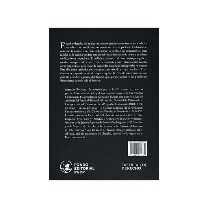 Contracubierta del libro Análisis Económico del Derecho.