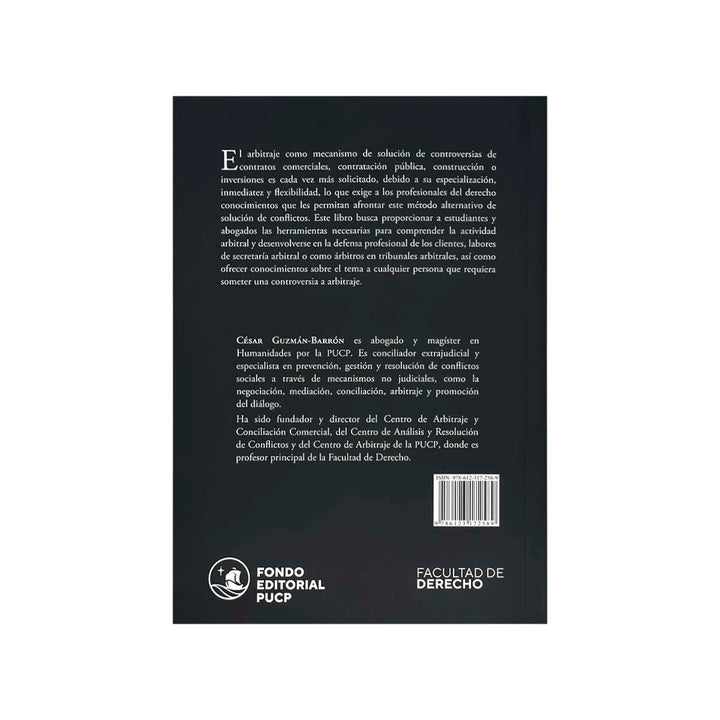 Contracubierta del libro Arbitraje Comercial Nacional e Internacional.