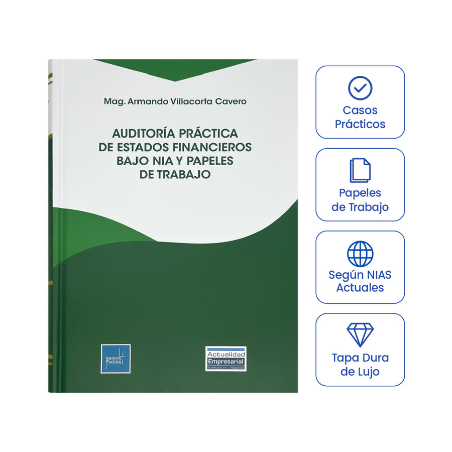 Cubierta del libro Auditoría Práctica de Estados Financieros bajo NIA y Papeles de Trabajo.