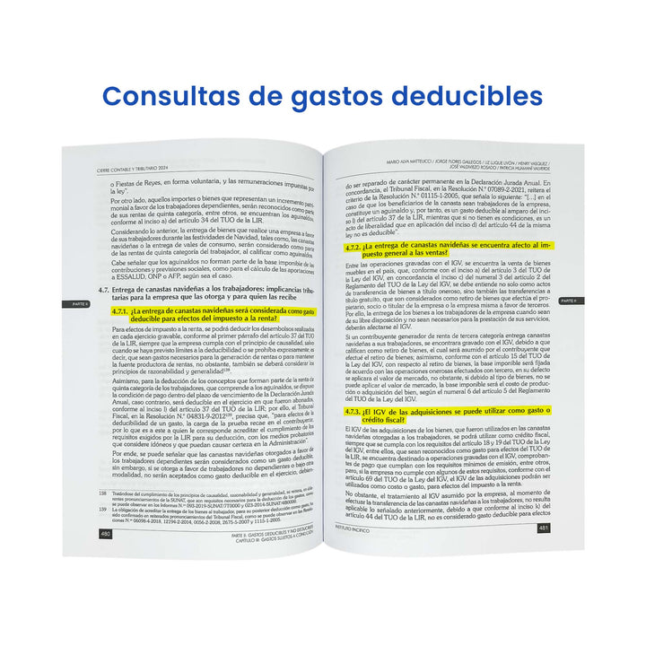 Cierre Contable y Tributario 2024: Ejemplos, Gastos Deducibles e Impuesto a la Renta