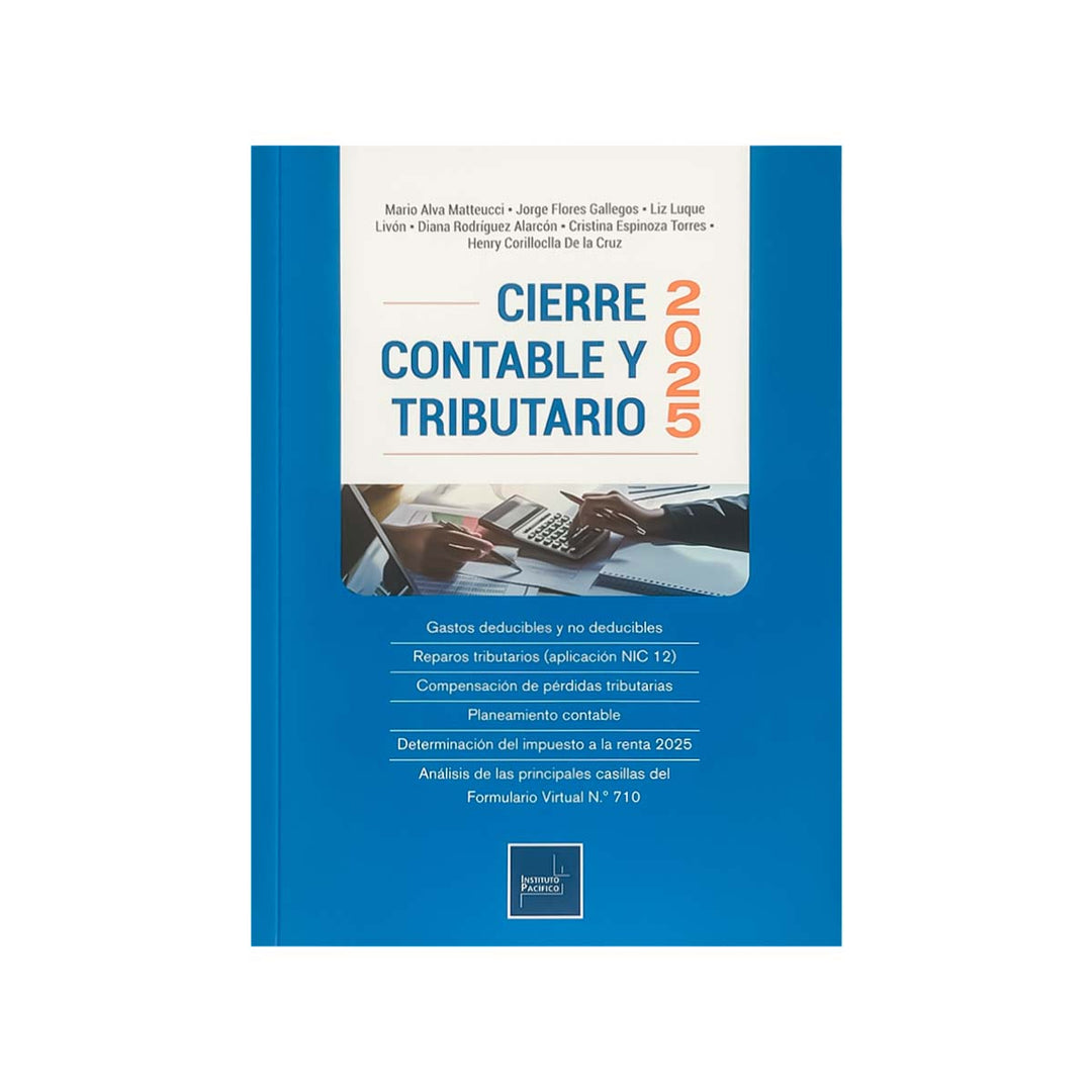 Cubierta del libro Cierre Contable y Tributario 2024: Ejemplos, Gastos Deducibles e Impuesto a la Renta.