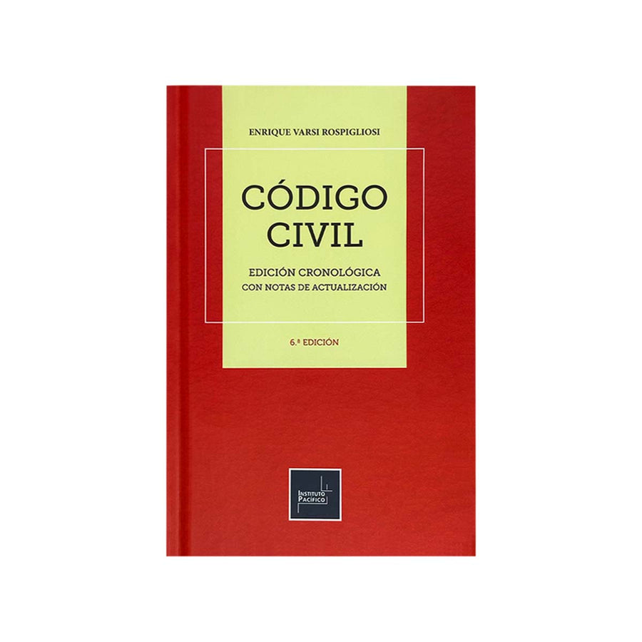 Cubierta del  libro Código Civil: Edición Cronológica 6ta Edición.