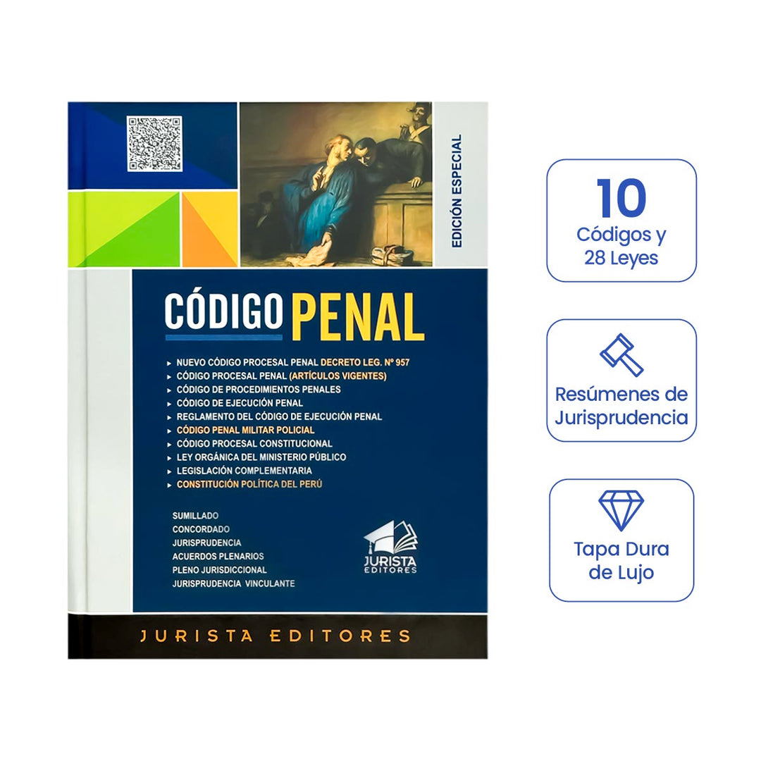 Cubierta del libro Código Civil Peruano Actualizado Jurista Editores (Tapa Dura).