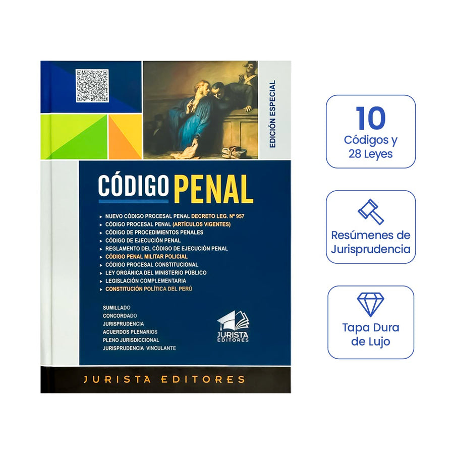 Cubierta del libro Código Civil Peruano Actualizado Jurista Editores (Tapa Dura).