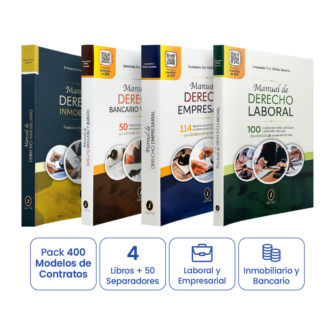 Colección 400 Modelos de Contratos: Laboral, Empresarial, Inmobiliario y Bancario + 50 Separadores