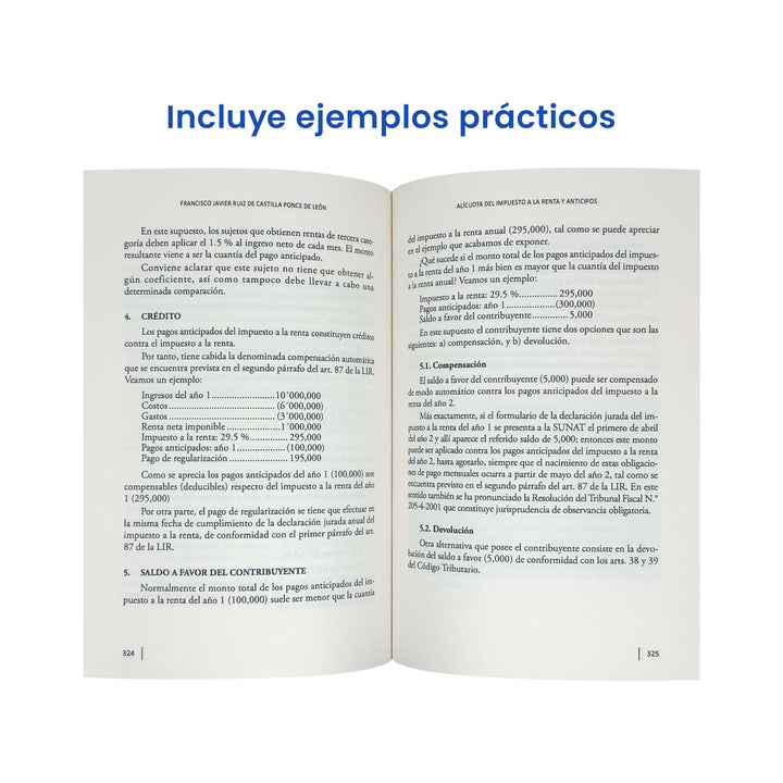Contracubierta del libro Colección Derecho Tributario Peruano de Francisco Ruiz de Castilla.