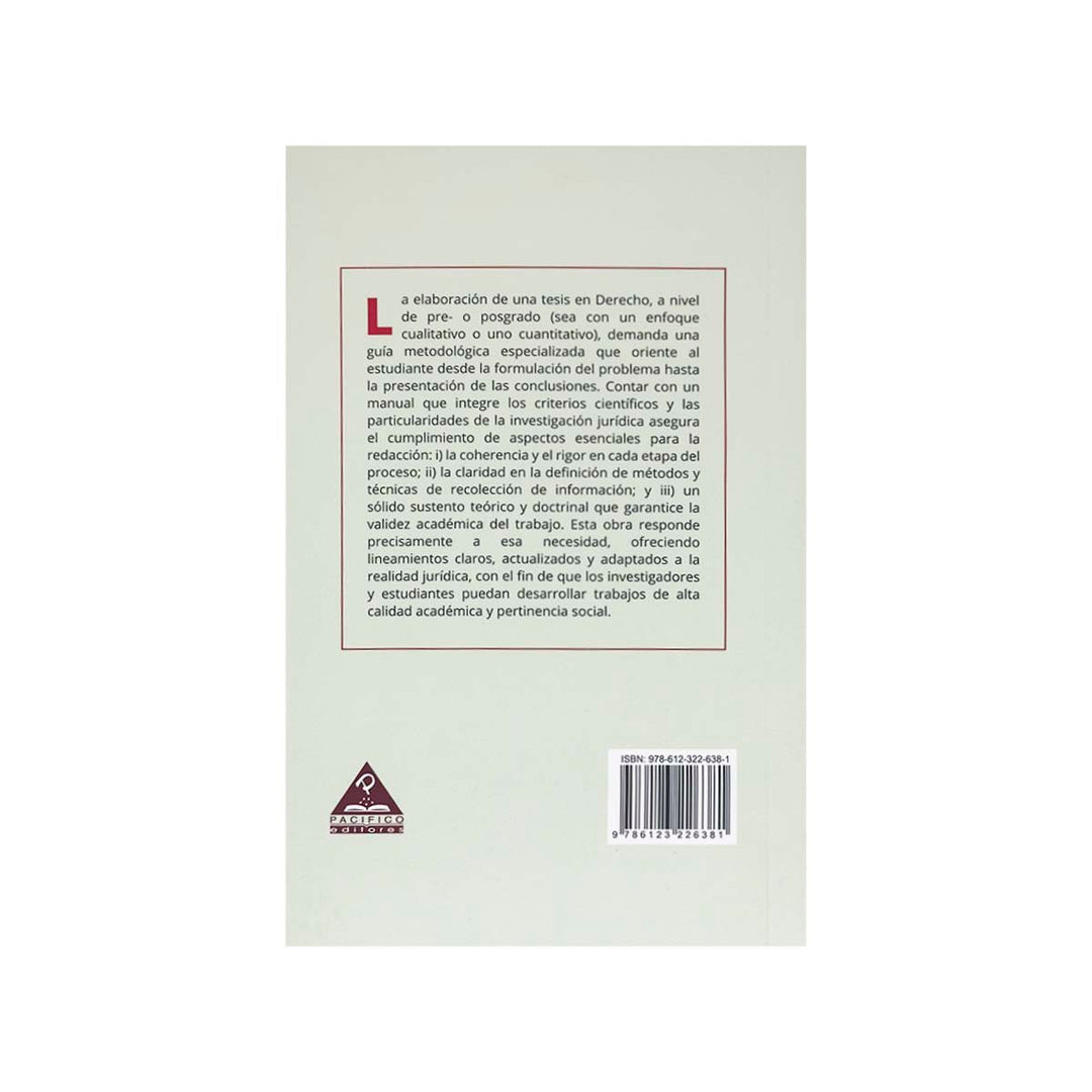 Contracubierta del libro Cómo Elaborar una Tesis en Derecho.