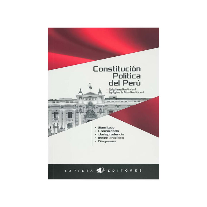 Cubierta del libro Constitución Política del Perú de Jurista Editores.