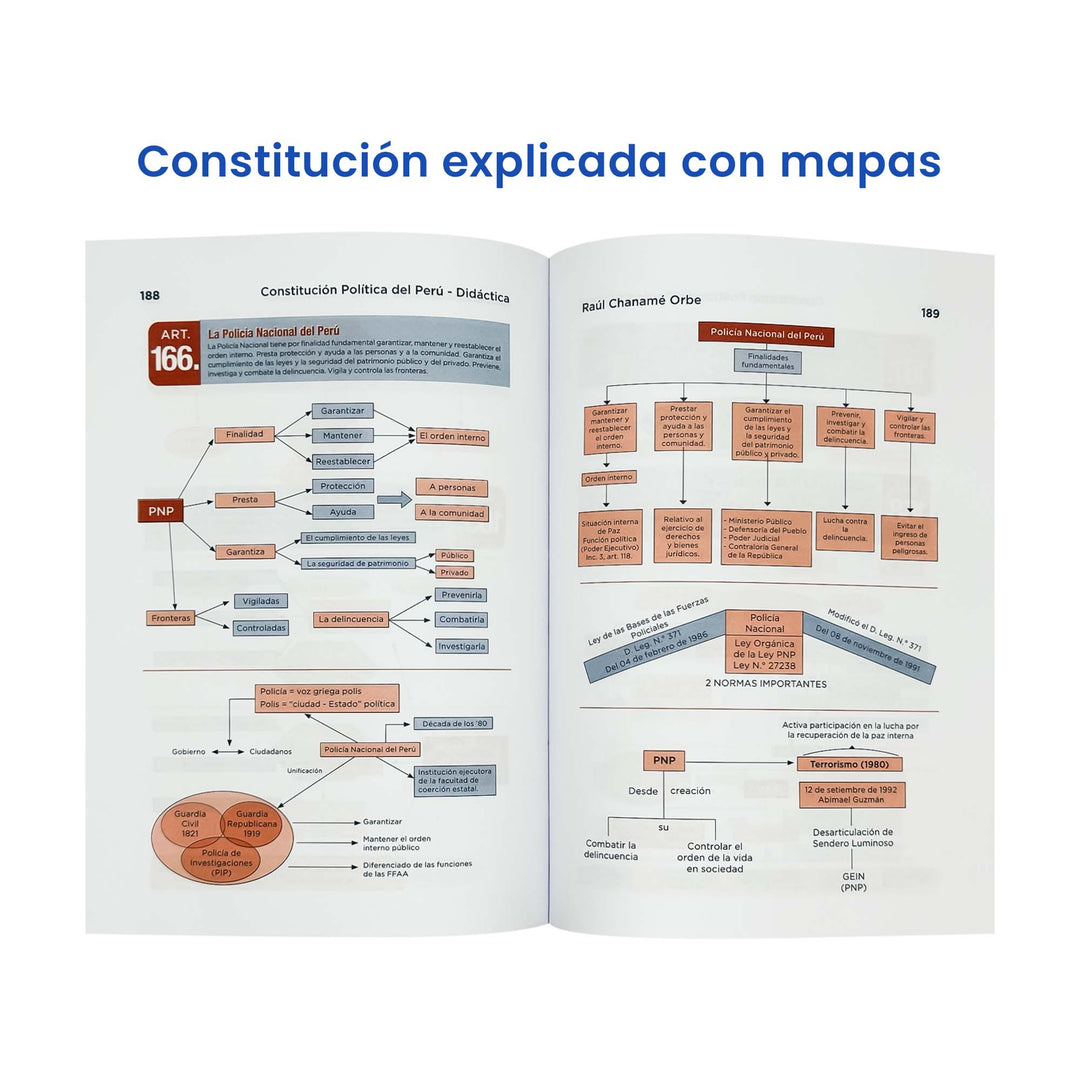 Constitución Política del Perú Didáctica Explicada en Diagramas (Tapa Dura)