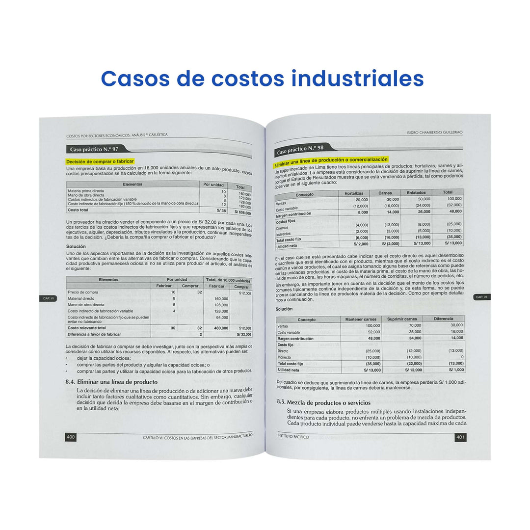 Ejemplos de contabilidad de costos en empresas industriales.