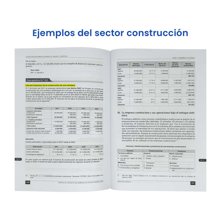 Casos de contabilidad de costos para empresas constructoras.