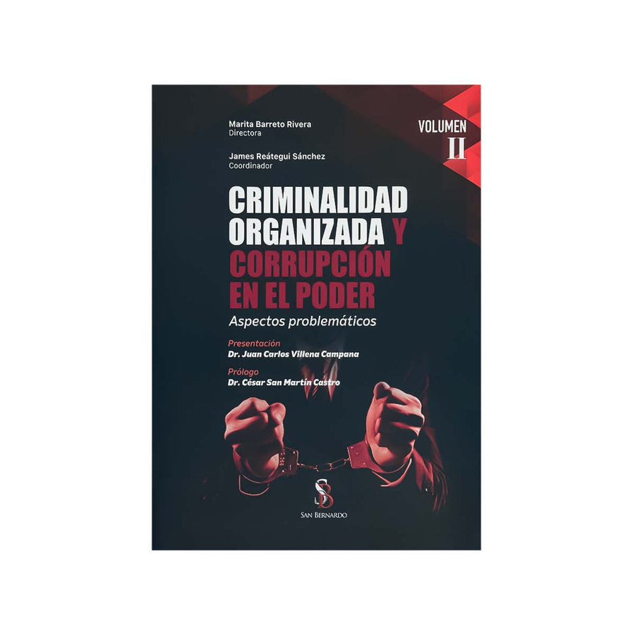 Cubierta del libro Criminalidad Organizada y Corrupción en el Poder Volumen II.