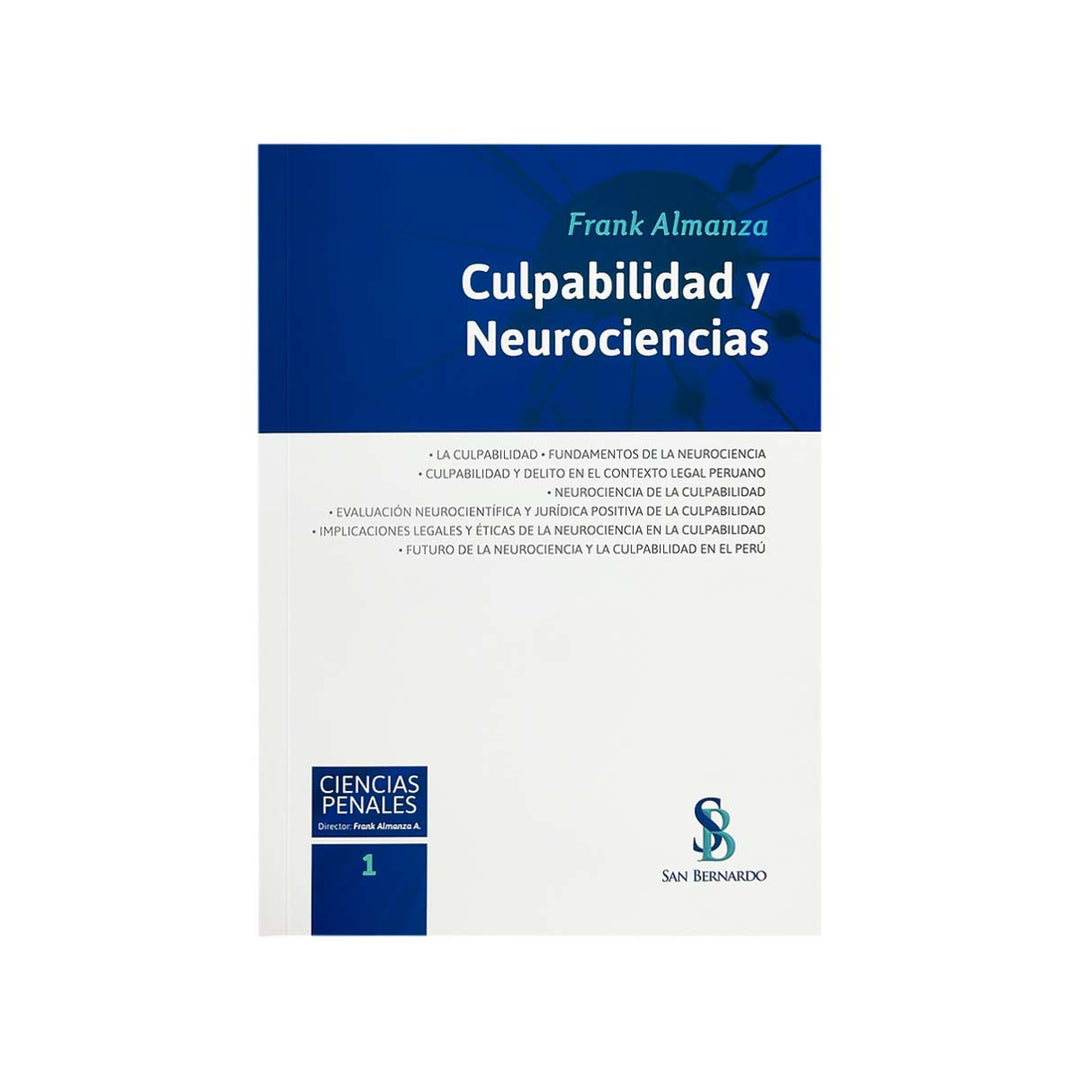 Cubierta del  libro Culpabilidad y Neurociencia.