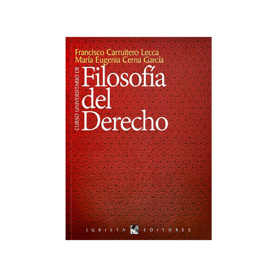 Cubierta del  libro Curso Universitario de Filosofía del Derecho.