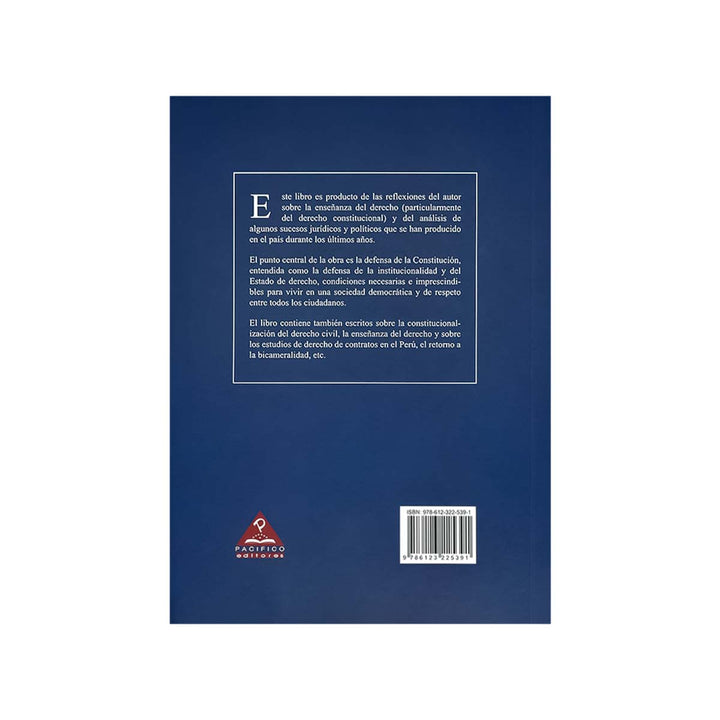 Contracubierta del libro Defensa de la Constitución.