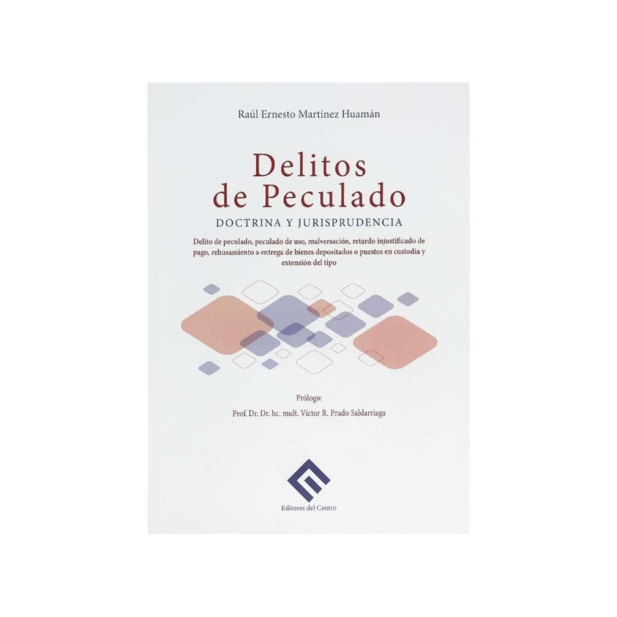 Cubierta del  libro Delitos de Peculado.