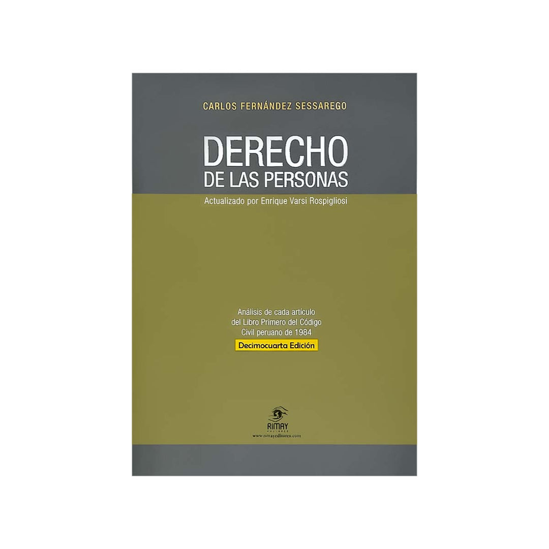 Cubierta del  libro Derecho de las Personas de Carlos Fernández Sessarego.