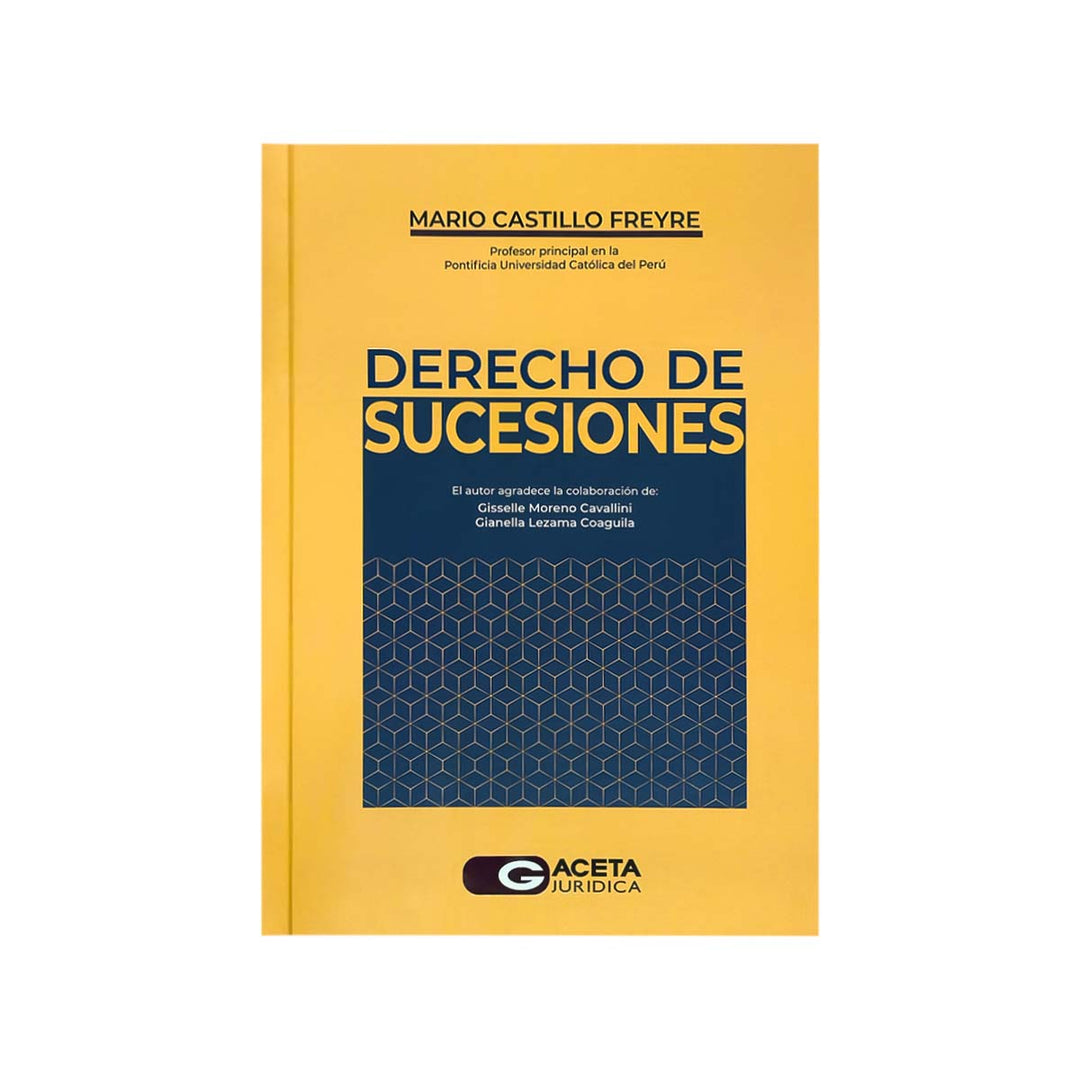 Cubierta del  libro Derecho de Sucesiones de Mario Castillo Freyre.