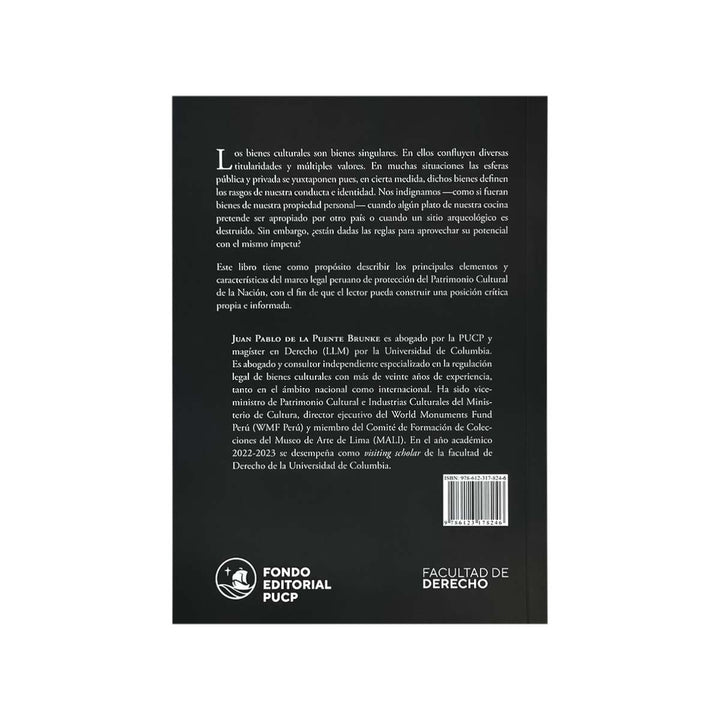 Contracubierta del libro Derecho del Patrimonio Cultural de la Nación.