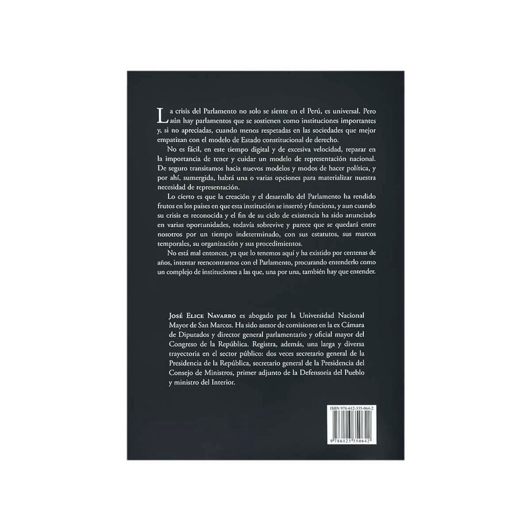 Contracubierta del libro Derecho Parlamentario Peruano.