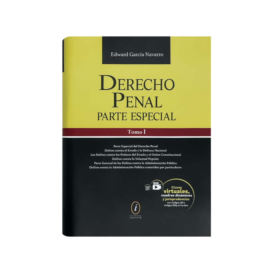 Cubierta del libro Derecho Penal Parte Especial (Tomo I).