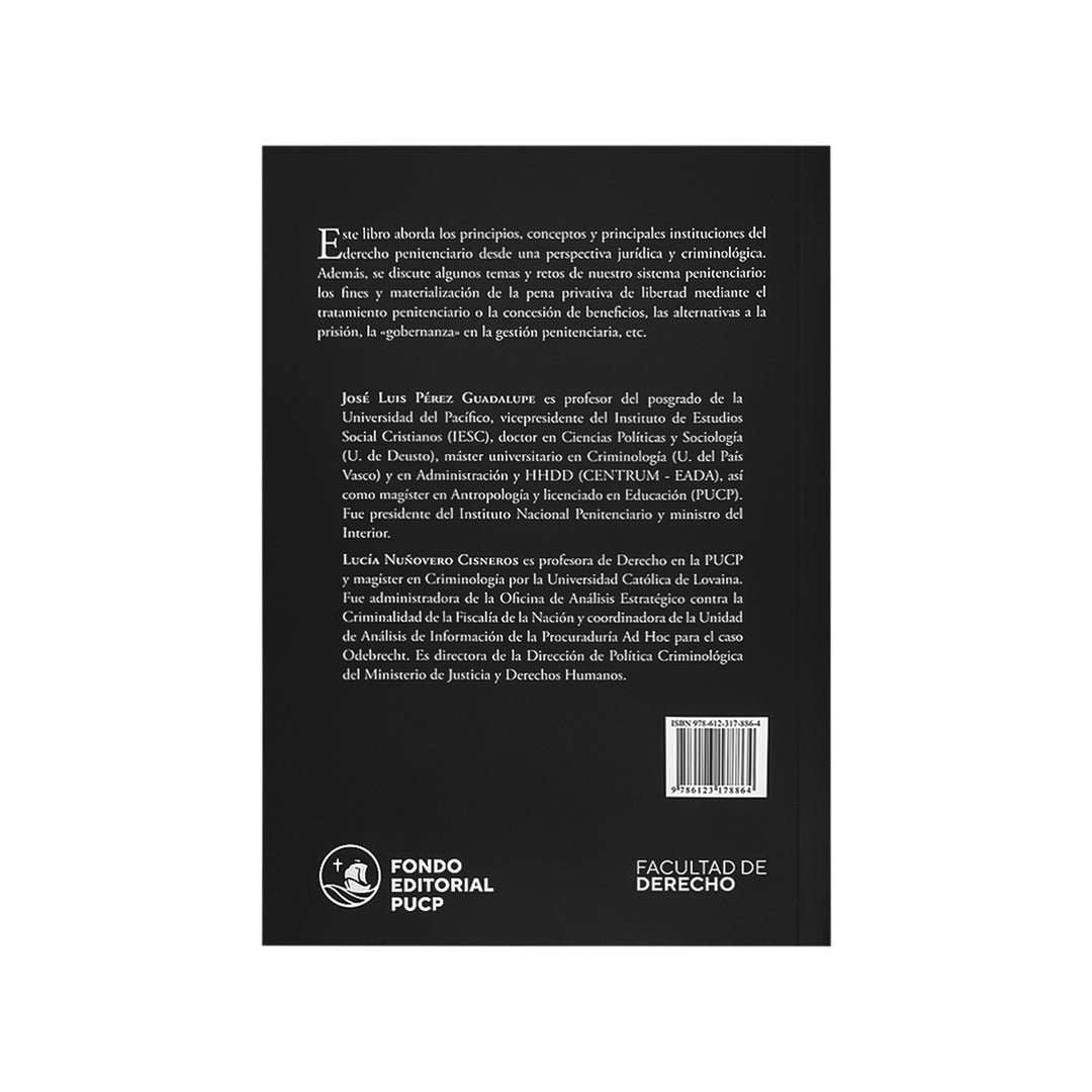 Contracubierta del  libro Derecho Penitenciario.